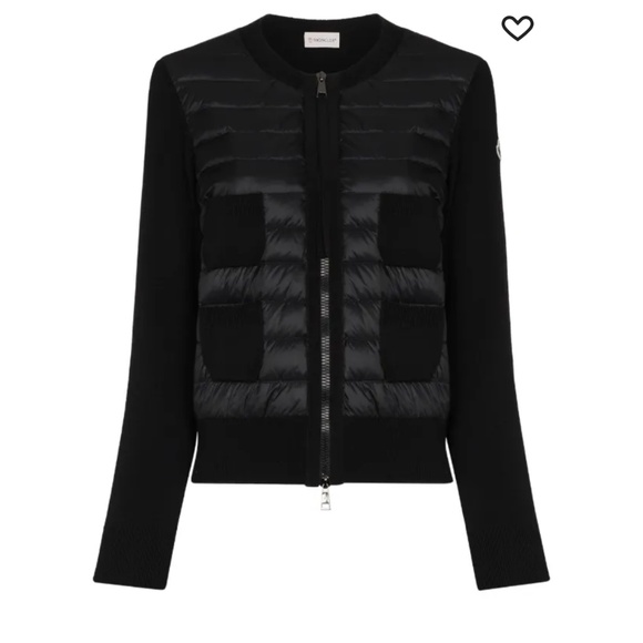 Moncler Jackets & Blazers - Moncler padded-panel knitted cardigan jacket